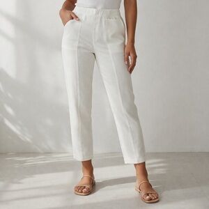 J. Jill White Cropped Pull-On Pants